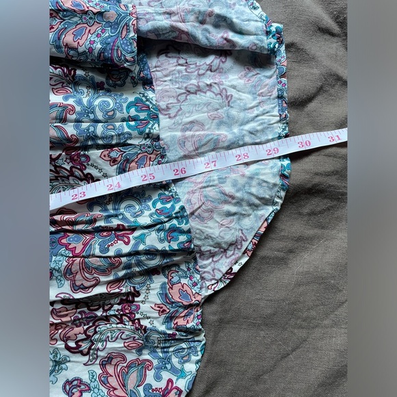 Sundance Peasant Billowy Pleated Long Sleeve Button Down Top - Picture 7 of 7